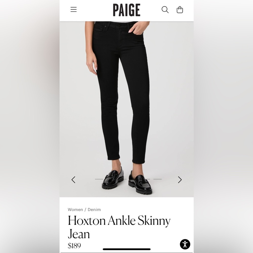 Paige Hoxton Ankle Skinny Jean - size 27